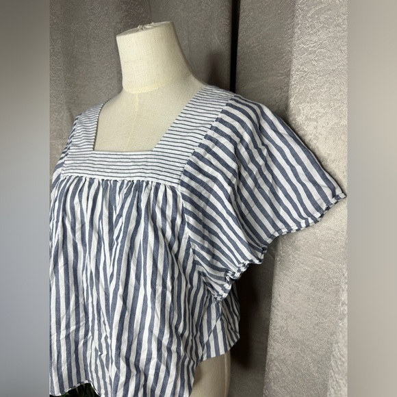 Madewell Women’s Square Neck Butterfly Top in Stripe Play Sz XS - Picture 6 of 10